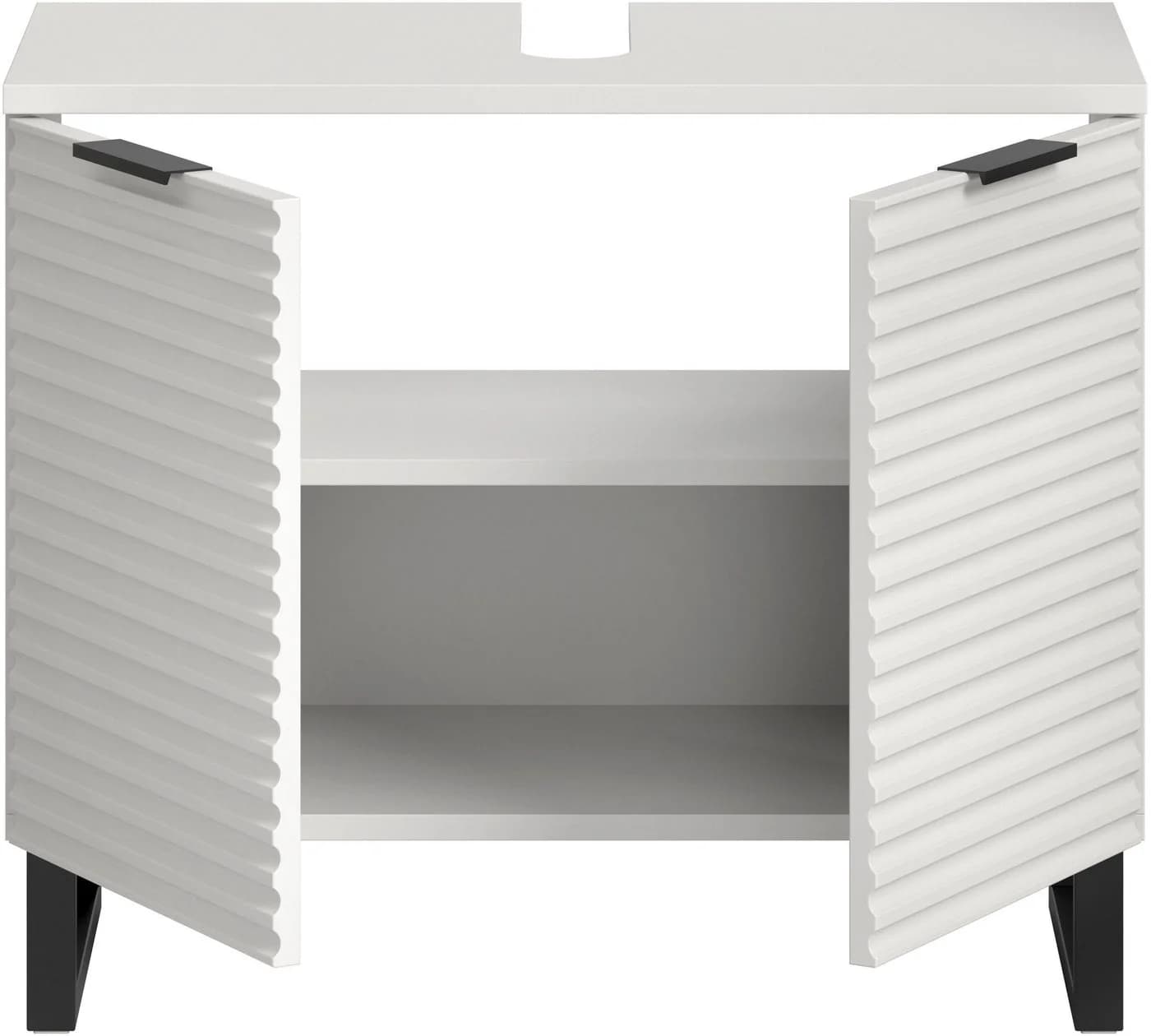 WELLTIME Litica Waschbeckenunterschrank Weiß 70 cm mit Soft-Close - Bild 4