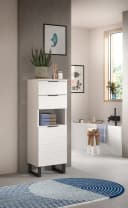 Welltime Unterschrank Litica Weiß mit Soft-Close und Riffeloptik Bild 1