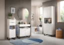 Welltime Unterschrank Litica Weiß mit Soft-Close und Riffeloptik Bild 5