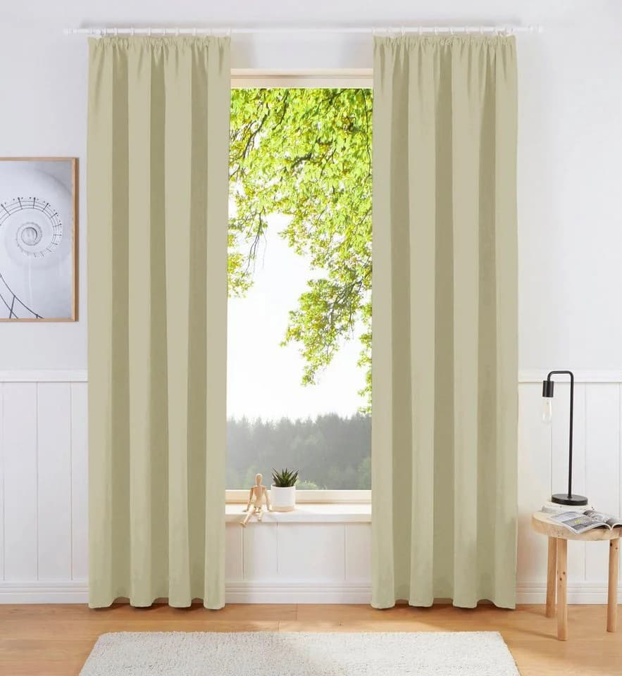 OTTO HOME Vorhang SOLA Beige Verdunkelung Kräuselband