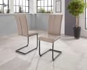 OTTO HOME Freischwinger Oliver Beige Schwarz Kunstleder Bild 1