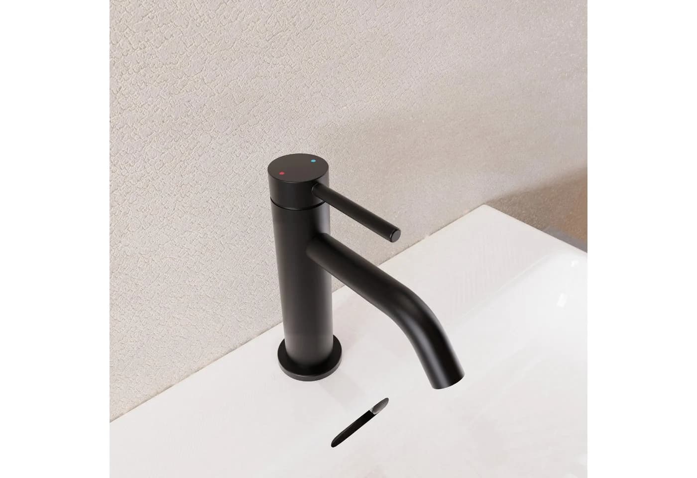WELLTIME Waschtischarmatur Toscana Schwarz mit Eco-Click-Funktion - Bild 3