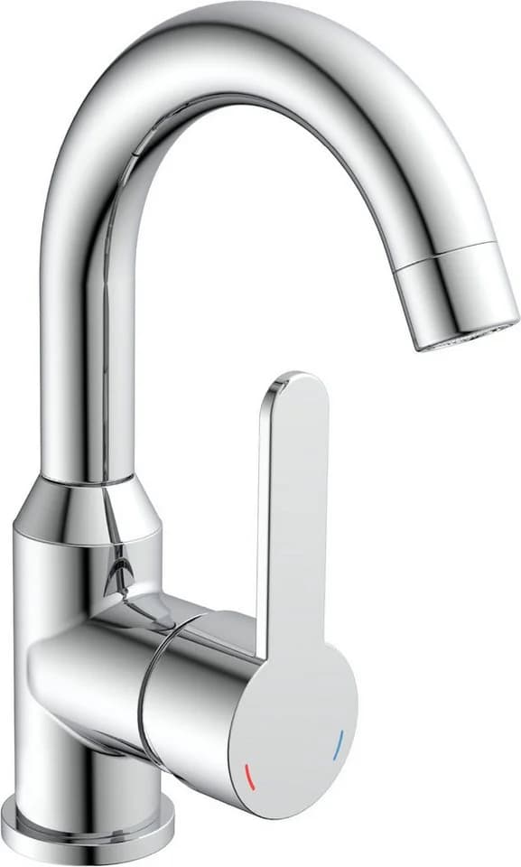 WELLTIME Waschtischarmatur Adria Silber Einhebelmischer mit Luftsprudler - Bild 2