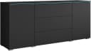 HOME AFFAIRE Sideboard VERA grifflos schwarz matt mit Schubladen Bild 2