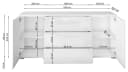 HOME AFFAIRE Sideboard VERA grifflos schwarz matt mit Schubladen Bild 5