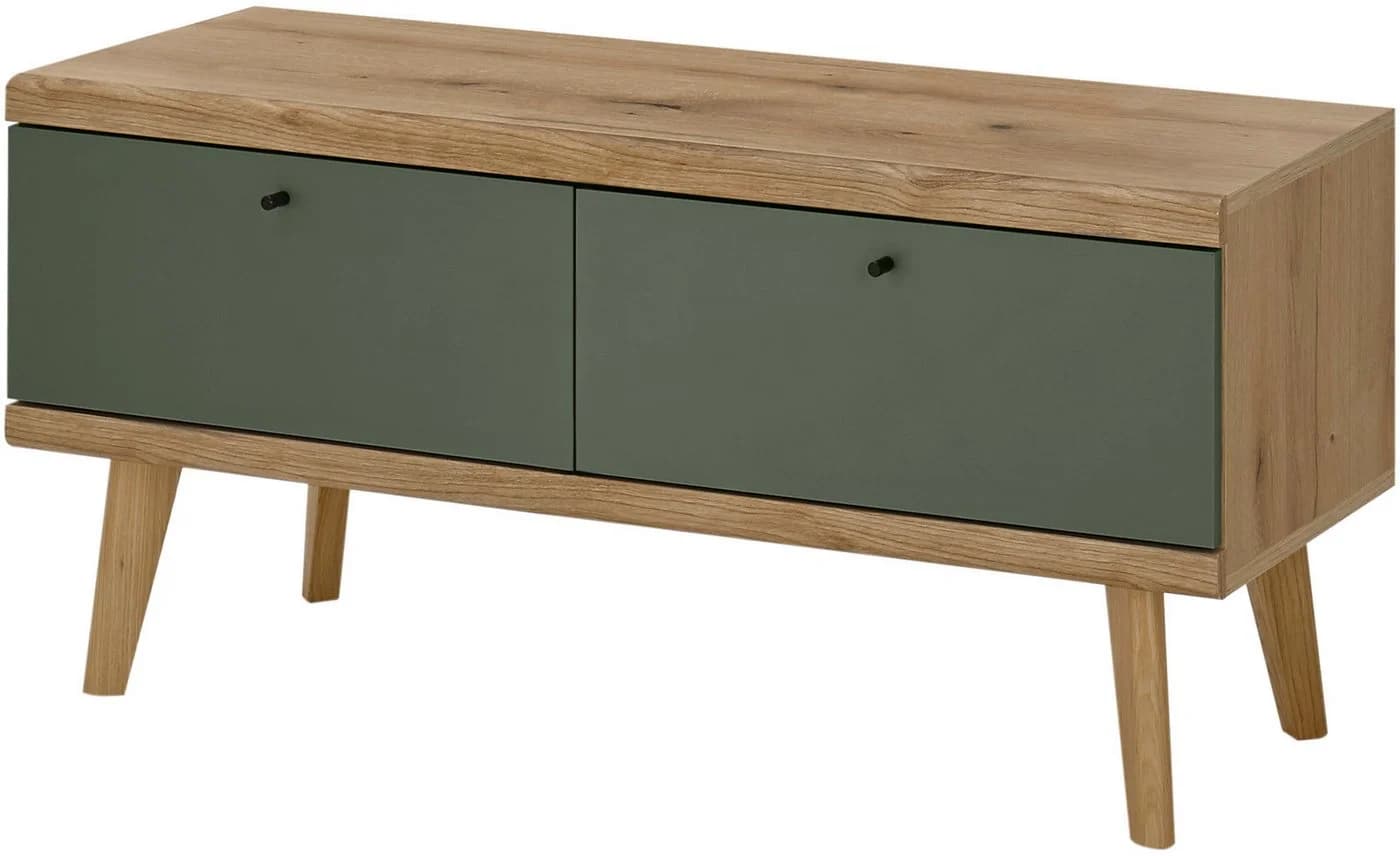 Home affaire Lowboard MAVAS Schwarz Metallgriffe Skandi-Stil