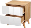 OTTO HOME Nachtschrank Lund Weiß Hochglanz 2 Schubladen Bild 5