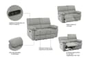 HOME AFFAIRE LANNOY 2-Sitzer Sofa Elektrisch Relax Grau Webstoff Bild 3