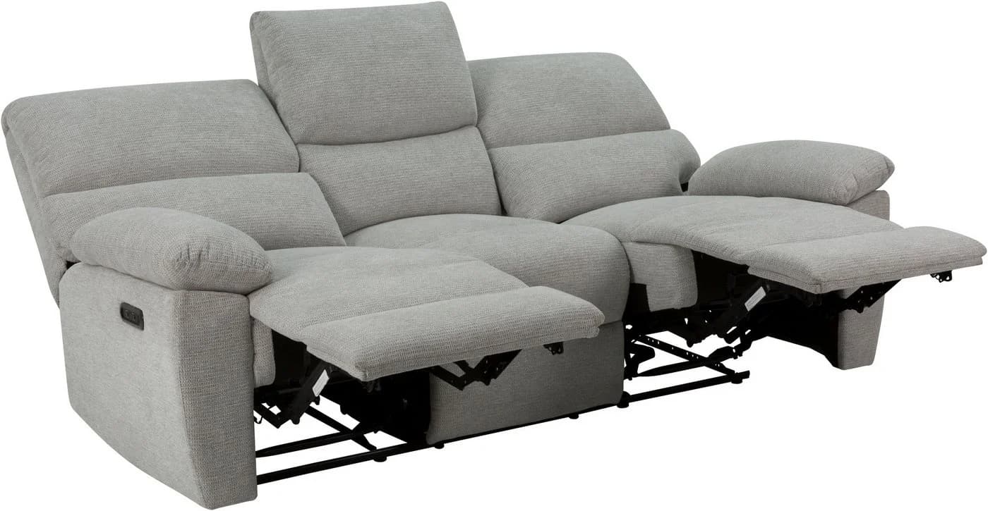 Home Affaire 3-Sitzer Relaxsofa Grau Elektrisch USB