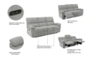 Home Affaire 3-Sitzer Relaxsofa Grau Elektrisch USB Bild 4
