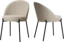 LEGER HOME Esszimmerstuhl Isalie Beige Polyester Metallgestell Bild 2