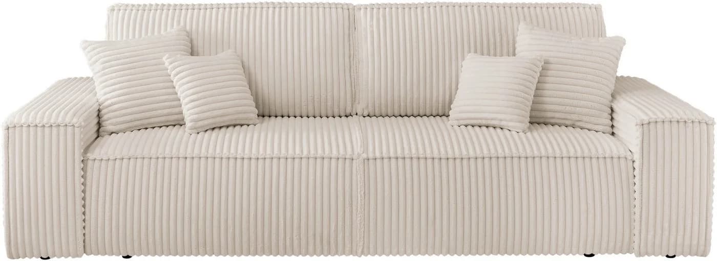 OTTO HOME FINNLEY Schlafsofa 3-Sitzer Beige Cord