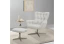 HOME AFFAIRE Vergas Ohrensessel mit Hocker Beige Drehfunktion Bild 2