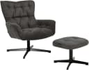 HOME AFFAIRE VERGAS Drehsessel mit Hocker Set Grau Bild 1