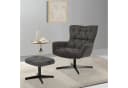 HOME AFFAIRE VERGAS Drehsessel mit Hocker Set Grau Bild 2