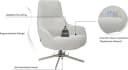 OTTO HOME CLARINDA Drehsessel Moderner Ohrensessel Anthrazit Bild 3