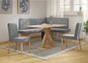 OTTO HOME Eckbankgruppe Nina Grau 4-tlg. mit Tisch Bild 1