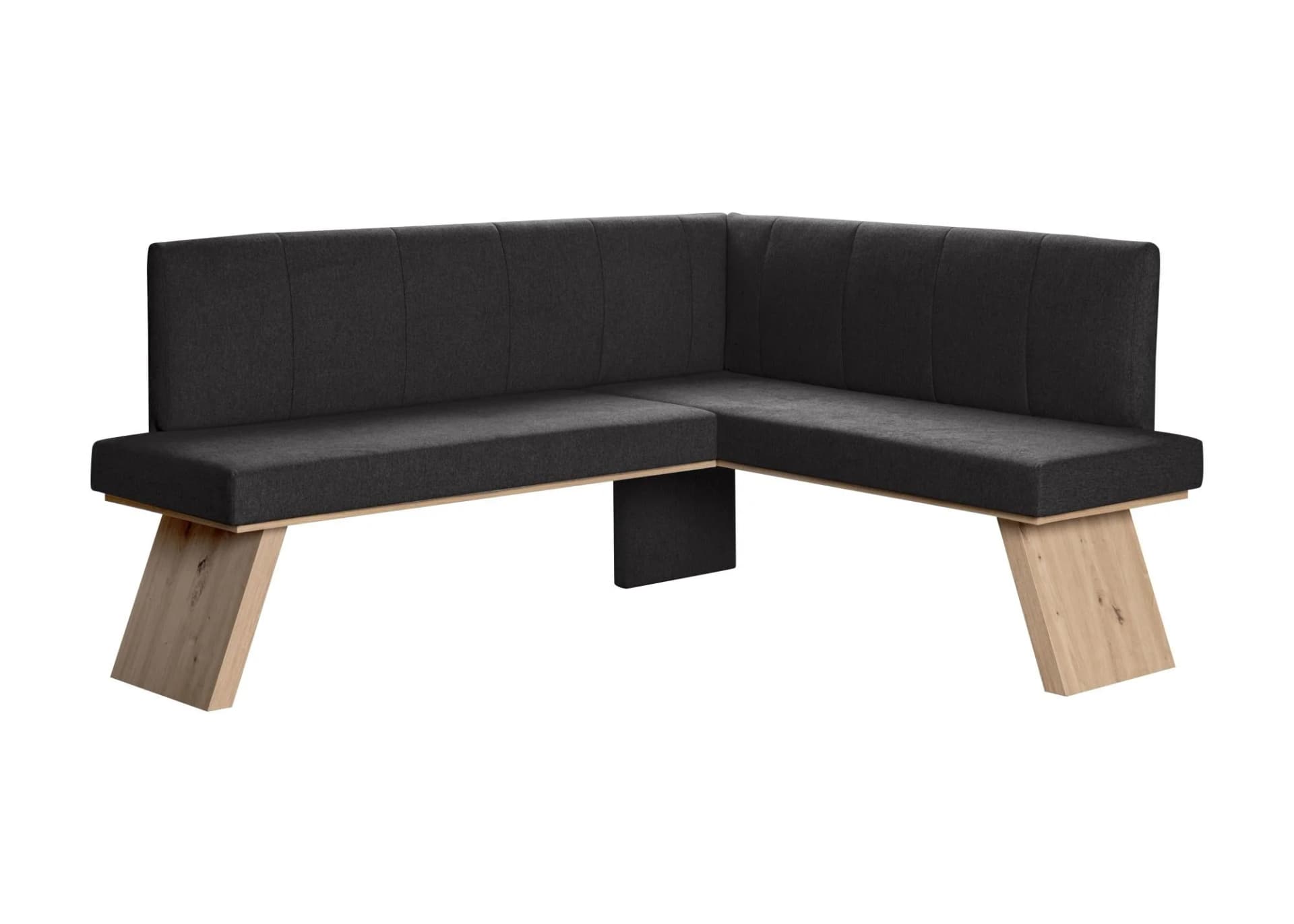 OTTO HOME Eckbank Nina Schwarz Eiche 5-Sitzer Polsterbank