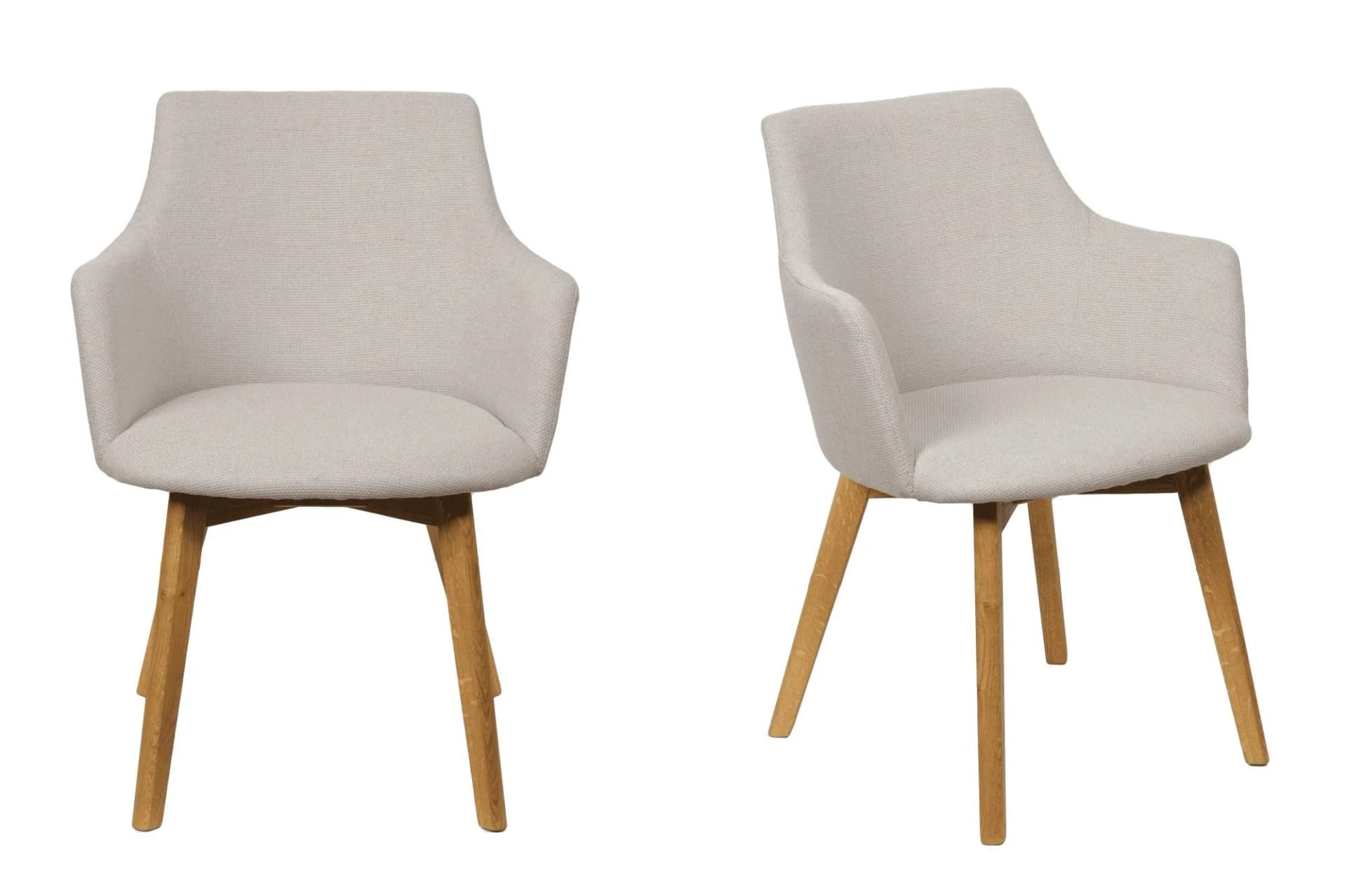 OTTO HOME Esszimmerstuhl Ena 2er-Set Beige Massivholz