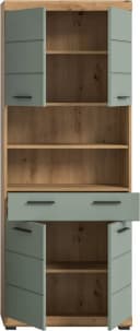 WELLTIME Hochschrank SIENA 4 Türen 1 Schublade Artisan Eiche Salbei Bild 4