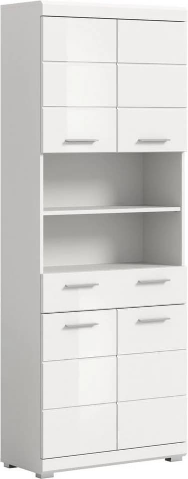 Welltime Hochschrank Siena Weiß Hochglanz 4 Türen - Bild 2
