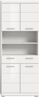 Welltime Hochschrank Siena Weiß Hochglanz 4 Türen Bild 3