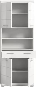 Welltime Hochschrank Siena Weiß Hochglanz 4 Türen Bild 4