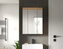 WELLTIME Badezimmerspiegelschrank SIENA 3 Spiegeltüren Beige Braun Bild 1
