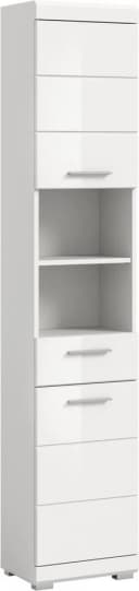 WELLTIME Hochschrank SIENA Weiß Hochglanz Badschrank Bild 2