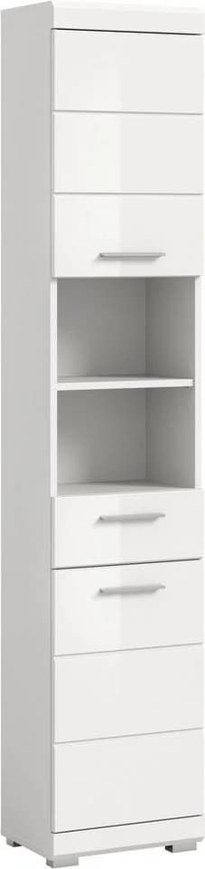 WELLTIME Hochschrank SIENA Weiß Hochglanz Badschrank - Bild 2