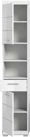 WELLTIME Hochschrank SIENA Weiß Hochglanz Badschrank Bild 3