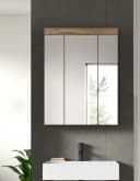 WELLTIME Badezimmerspiegelschrank SIENA 3 Spiegeltüren Braun Bild 1