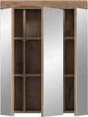 WELLTIME Badezimmerspiegelschrank SIENA 3 Spiegeltüren Braun Bild 3