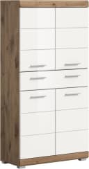 WELLTIME Midischrank SIENA 4 Türen Weiß Hochglanz Bild 2