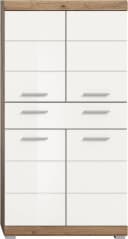 WELLTIME Midischrank SIENA 4 Türen Weiß Hochglanz Bild 3