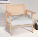 HOME AFFAIRE Loungesessel VILLAINE Creme Rattan mit Armlehnen Bild 1