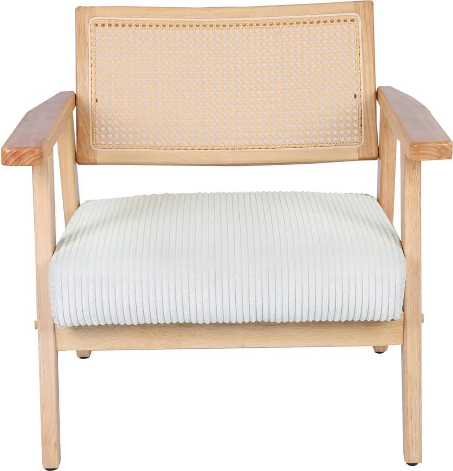 HOME AFFAIRE Loungesessel VILLAINE Creme Rattan mit Armlehnen - Bild 3