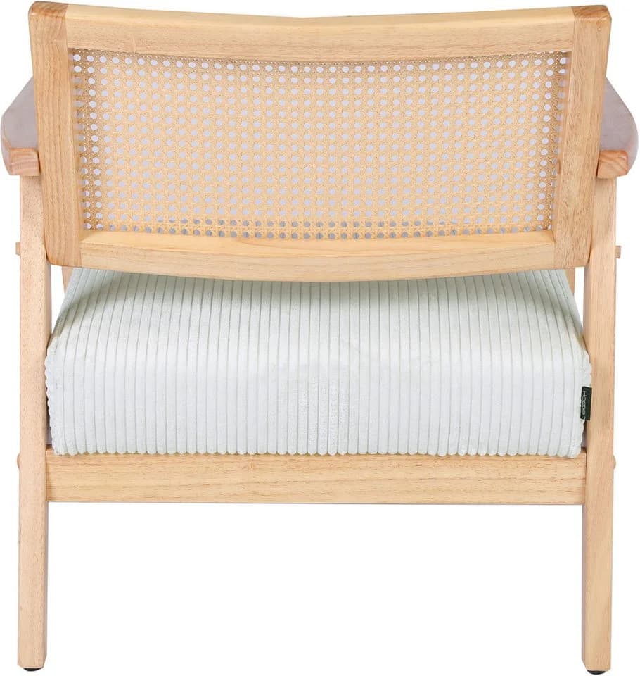 HOME AFFAIRE Loungesessel VILLAINE Creme Rattan mit Armlehnen - Bild 4