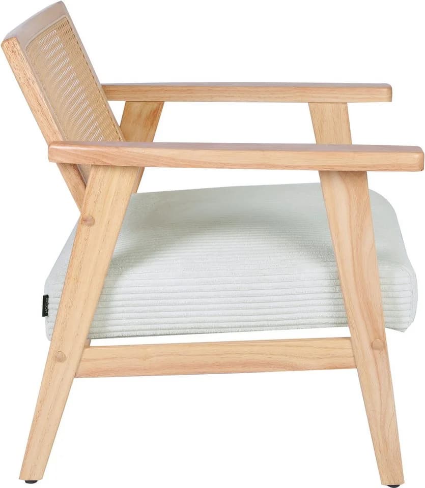 HOME AFFAIRE Loungesessel VILLAINE Creme Rattan mit Armlehnen - Bild 5