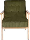 HOME AFFAIRE Loungesessel MENONRI Grün Massivholz Armlehnen Cord Bild 3