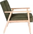 HOME AFFAIRE Loungesessel MENONRI Grün Massivholz Armlehnen Cord Bild 5