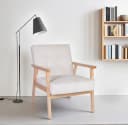 Home Affaire Loungesessel MENONRI mit Massivholz-Armlehnen Creme Bild 1