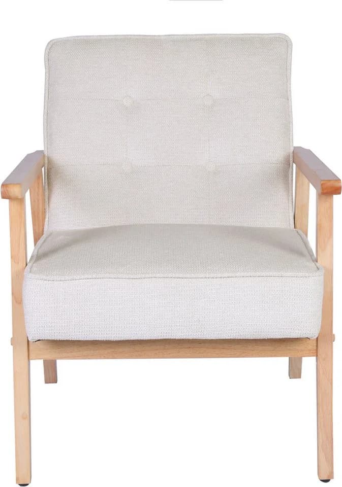 Home Affaire Loungesessel MENONRI mit Massivholz-Armlehnen Creme - Bild 3