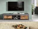 HOME AFFAIRE Lowboard Aosta Grau 160cm 2 Klappen 2 Fächer TV-Board Bild 1