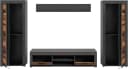 HOME AFFAIRE Wohnwand Aosta 4-teilig Grau Old Wood Bild 5
