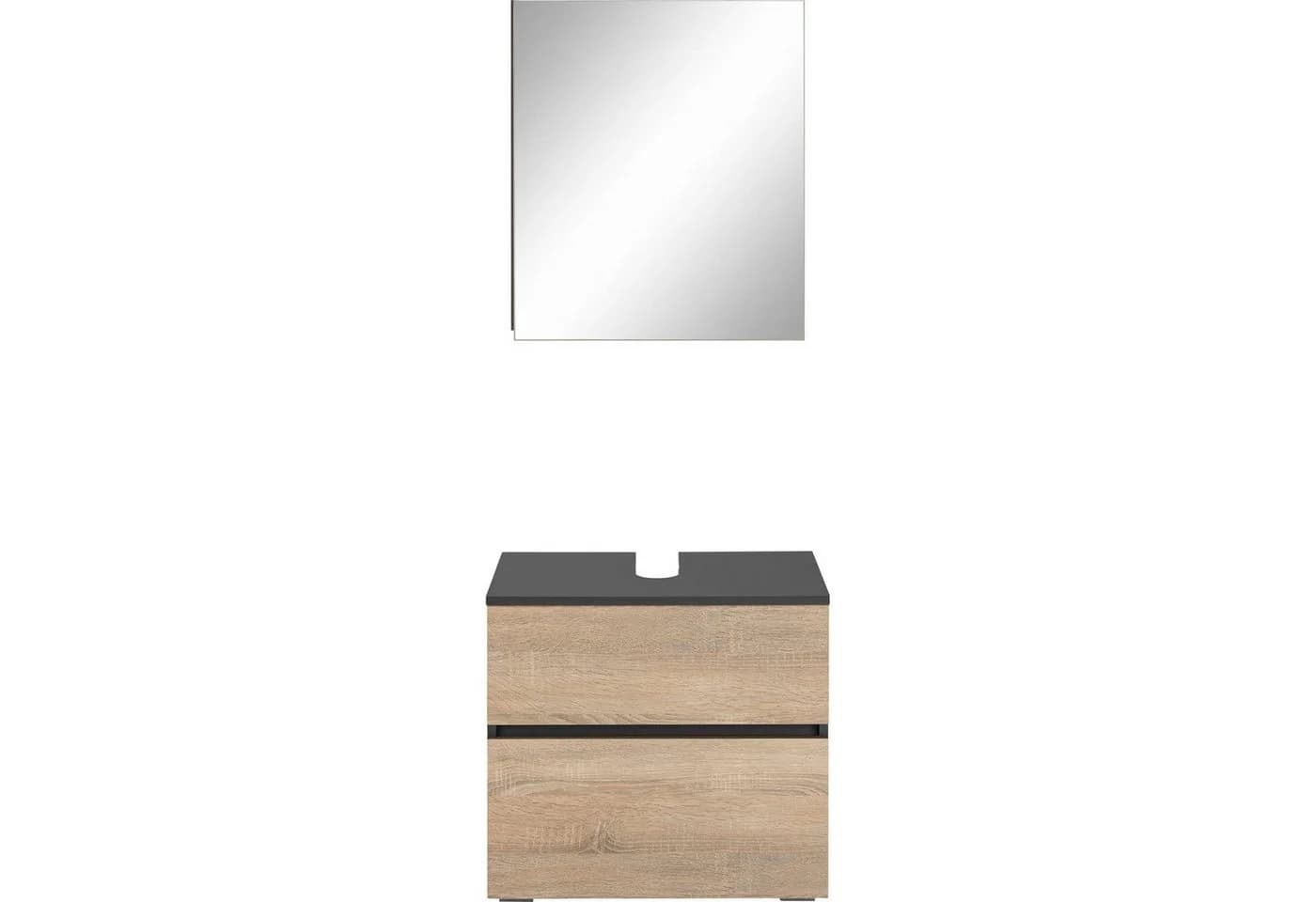 HOME AFFAIRE Wisla Badmöbel-Set Anthrazit/Eiche 60cm - Bild 3