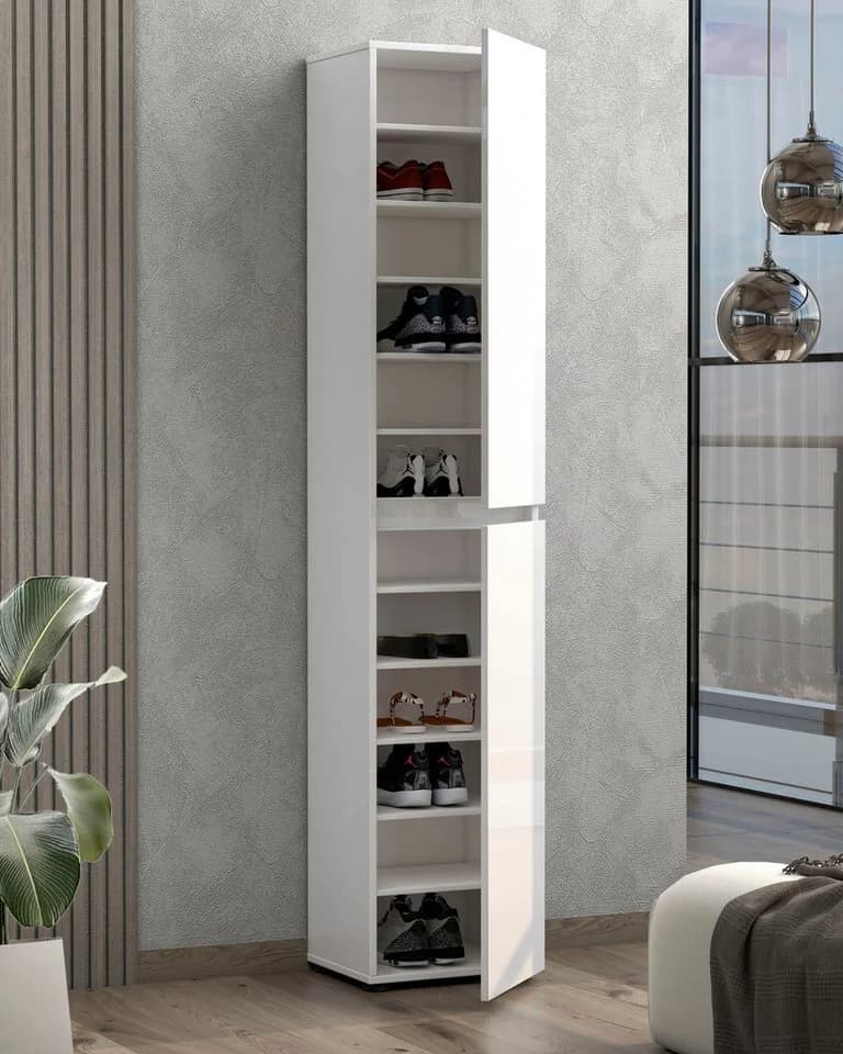 HOME AFFAIRE Schuhschrank Mister Weiß Hochglanz 12 Fächer - Bild 3