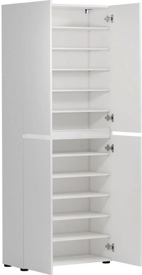 HOME AFFAIRE Schuhschrank Mister Weiß Hochglanz 4 Türen 12 Fächer - Bild 5