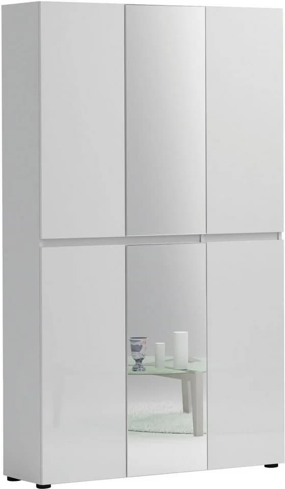 HOME AFFAIRE Schuhschrank Mister Weiß 6 Türen 24 Fächer Spiegel - Bild 3