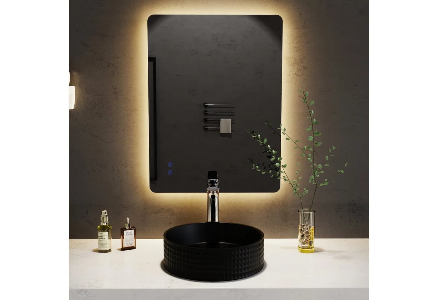WELLTIME LED-Lichtspiegel Toledo eckig mit Anti-Fog - Bild 2